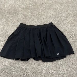 ALO Yoga Black Skater Mini Skirt Pleated Casual